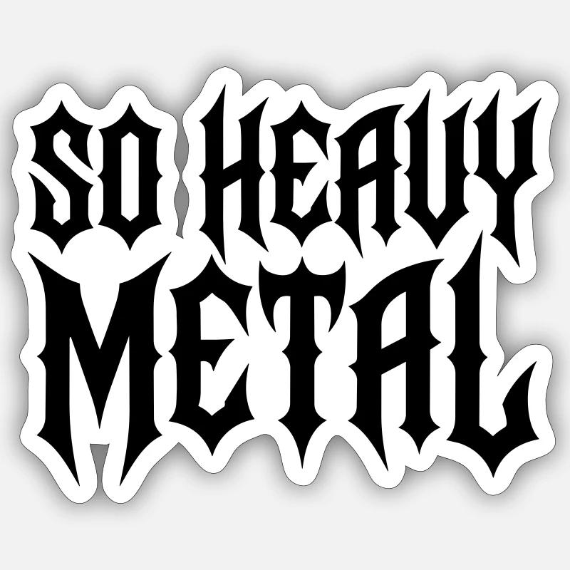 Schwermetall - Sticker Größe S (10 x 10 cm) - Mattweiß