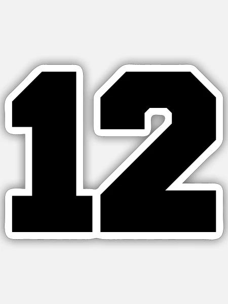 12 - Sticker Größe S (10 x 10 cm) - Mattweiß