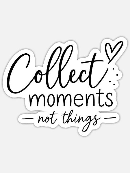Erinnerungen sammeln - Sticker Größe S (10 x 10 cm) - Mattweiß