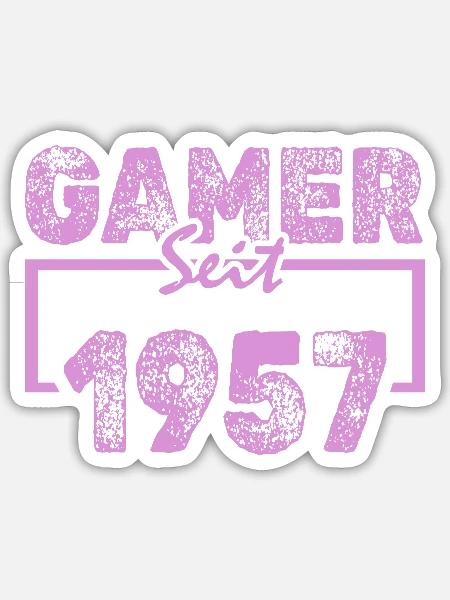 Spielen 1957 - Sticker Größe S (10 x 10 cm) - Mattweiß