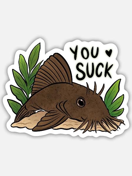Plecko Meme Du bist schlecht - Sticker Größe S (10 x 10 cm) - Mattweiß