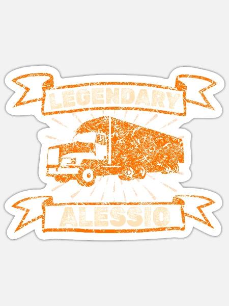 Alessio - Sticker Größe S (10 x 10 cm) - Mattweiß