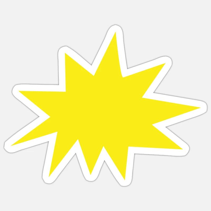 explosion - Sticker taille S (10 x 10 cm) - blanc mat