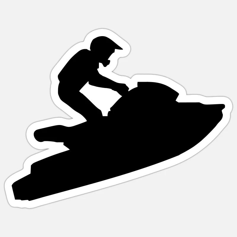 Jet Ski - Sticker size S (10 x 10 cm) - white matte
