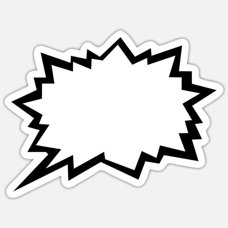 bulle - Sticker taille S (10 x 10 cm) - blanc mat