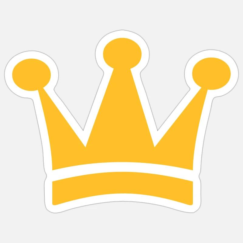 Couronne (V) - Sticker size S (10 x 10 cm) - white matte