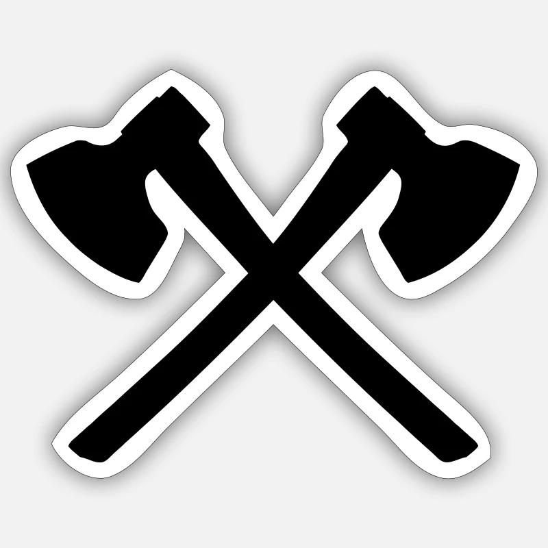 Ax Sticker size S (10 x 10 cm)