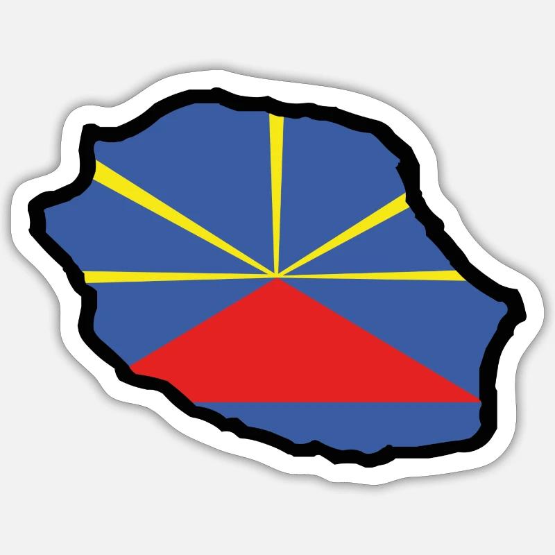 974 - Drapeau Lo Mahaveli Sticker taille S (10 x 10 cm)