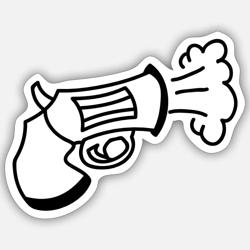 Armes à feu Sticker taille S (10 x 10 cm)