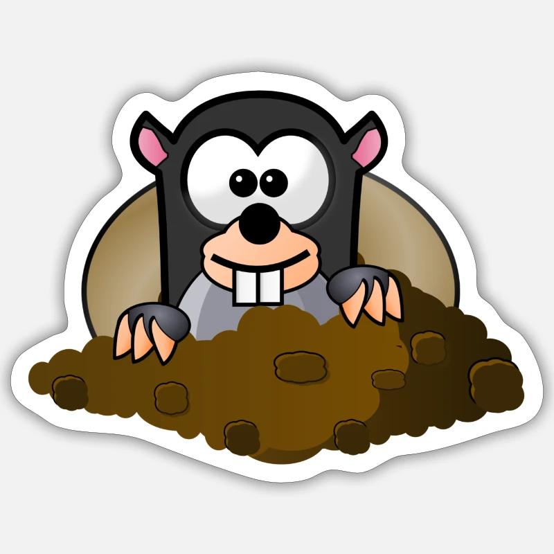 Animaux animaux Mole Sticker taille S (10 x 10 cm)