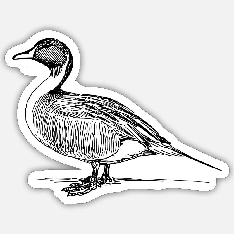 duck94 - Sticker taille S (10 x 10 cm) - blanc mat