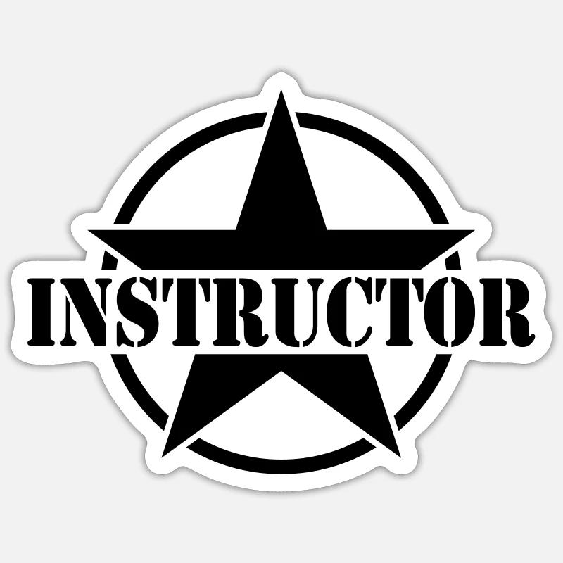 Instructor - Sticker Größe S (10 x 10 cm) - Mattweiß