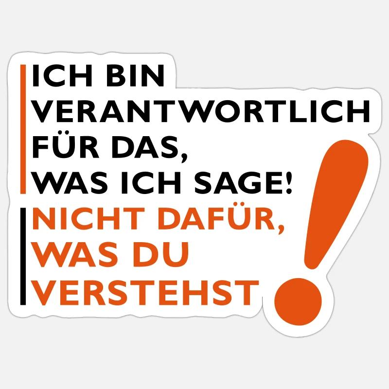 Je suis responsable de ce que je dis! Sticker taille S (10 x 10 cm)