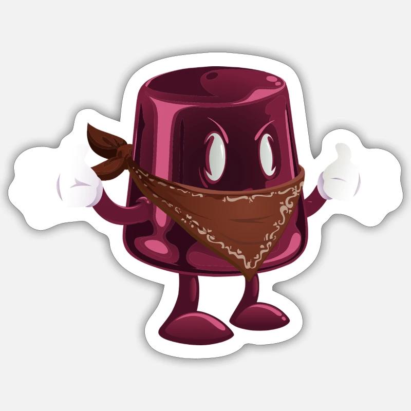 Ein Eimer mit Armen und Beinen - Sticker Größe S (10 x 10 cm) - Mattweiß