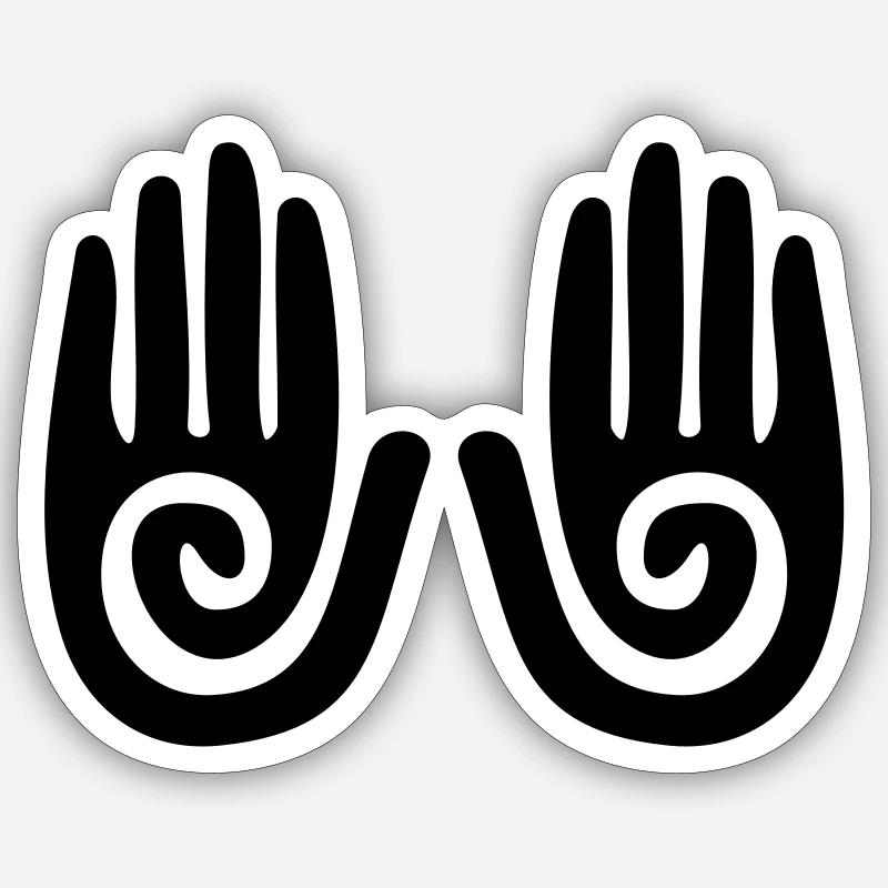 Energy - Hands - Sticker size S (10 x 10 cm) - white matte
