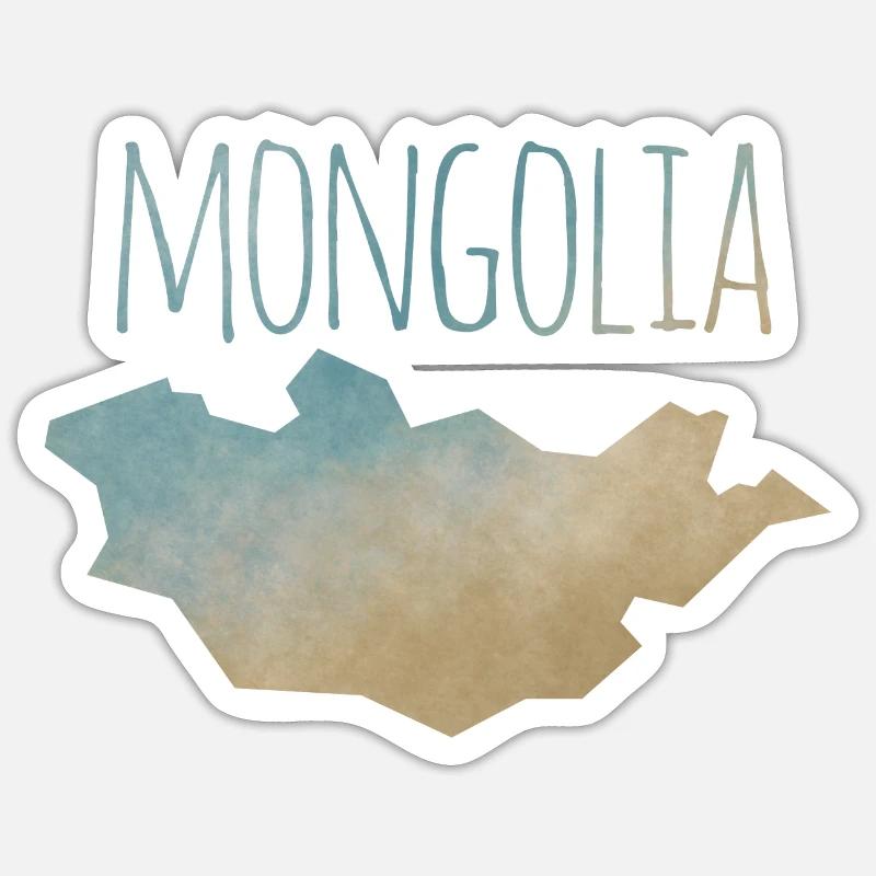 Mongolia Sticker Größe S (10 x 10 cm)