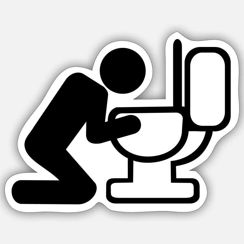Alcohol puke drunk Sticker size S (10 x 10 cm)