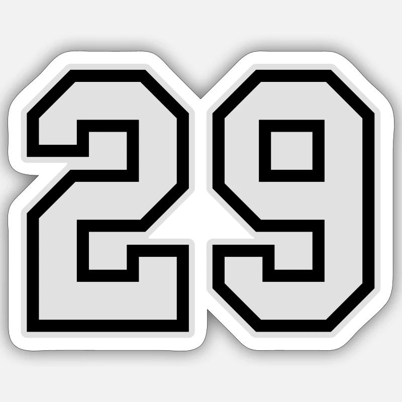 29 - Sticker Größe S (10 x 10 cm) - Mattweiß