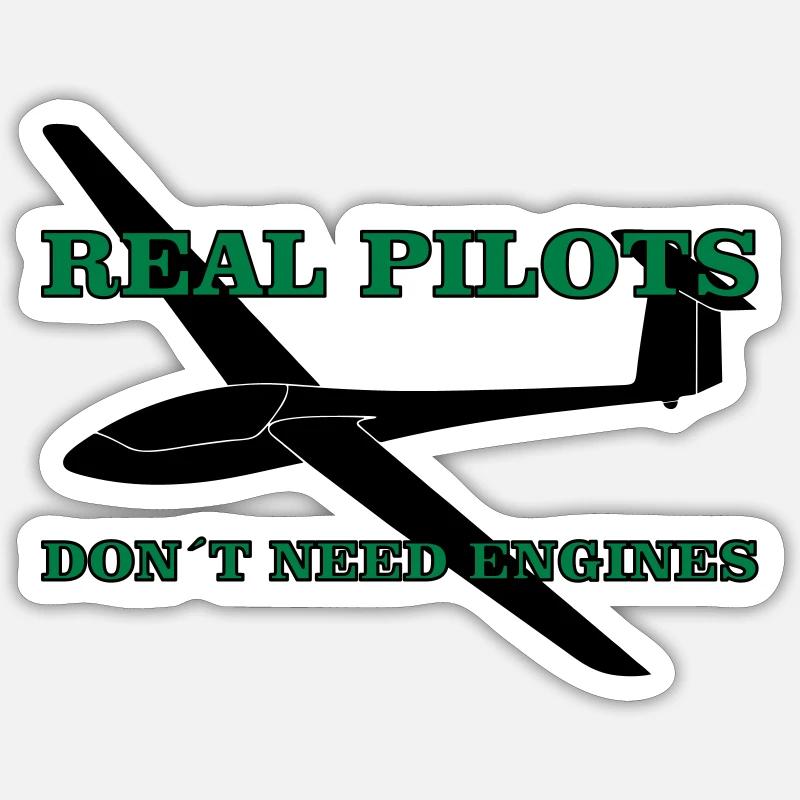 Les planeurs volent - Sticker taille S (10 x 10 cm) - blanc mat