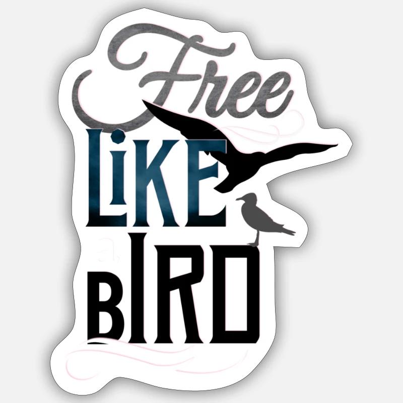 bird - Sticker size S (10 x 10 cm) - white matte