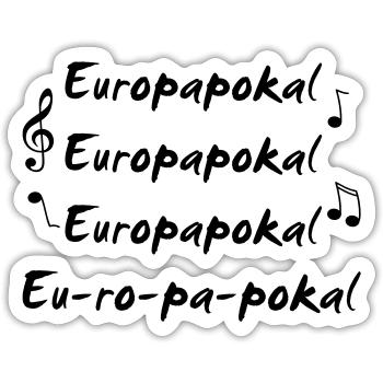 European Cup monochrome - Sticker size S (10 x 10 cm) - white matte - Front