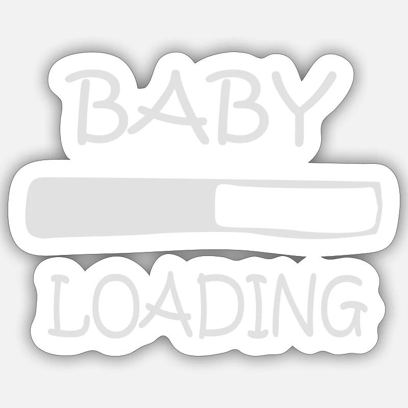 bébé loading enceinte Sticker taille S (10 x 10 cm)