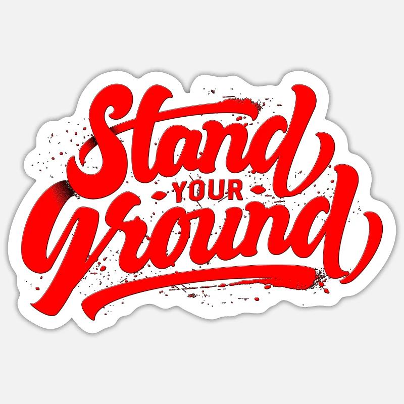 stand your ground - Sticker size S (10 x 10 cm) - white matte