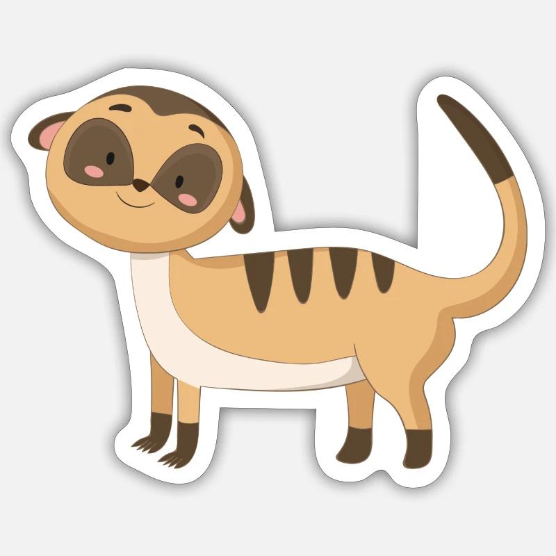 Meerkatze Erdmännchen Sticker Größe S (10 x 10 cm)