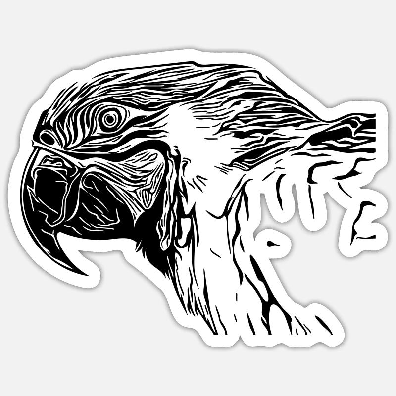 parrot - Sticker size S (10 x 10 cm) - white matte