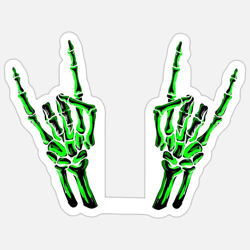 Skeleton Rock Hands Sticker size S (10 x 10 cm)