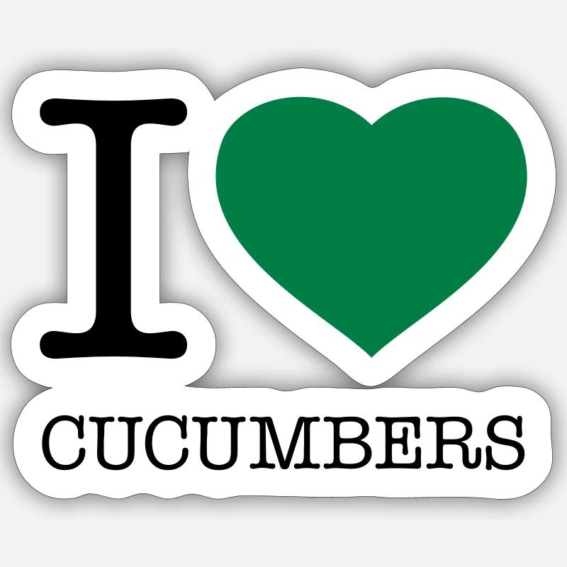 J’ADORE LES CONCOMBRES CONCOMBRE CONCOMBRE CONCOMBRE Sticker taille S (10 x 10 cm)