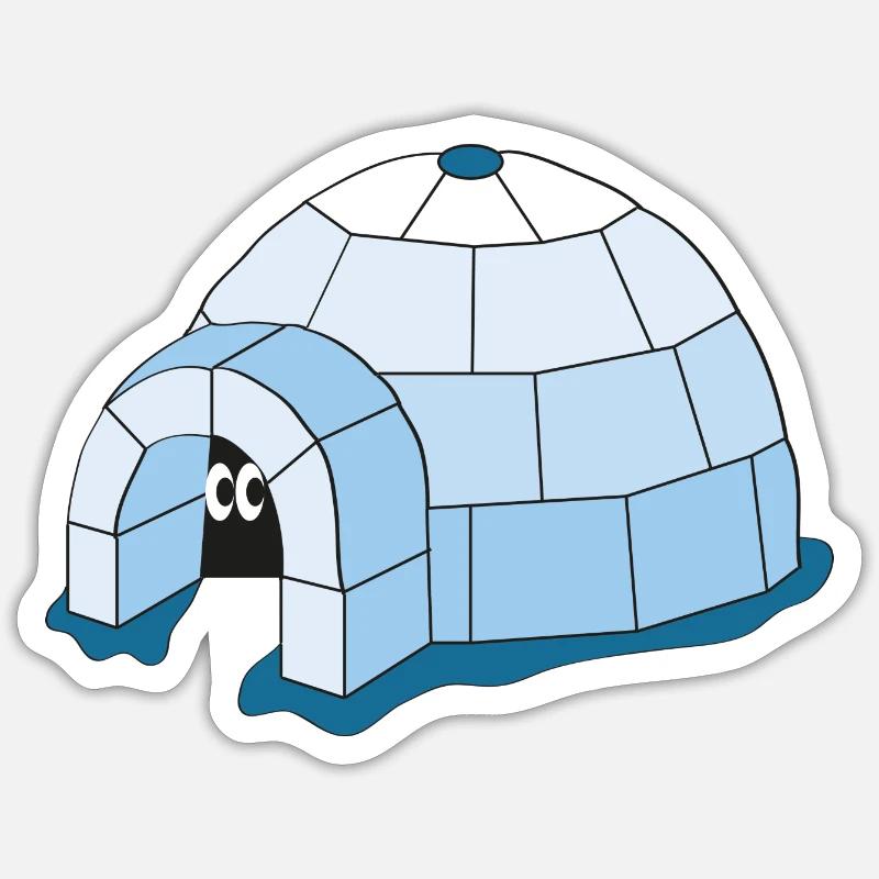 igloo - Sticker size S (10 x 10 cm) - white matte