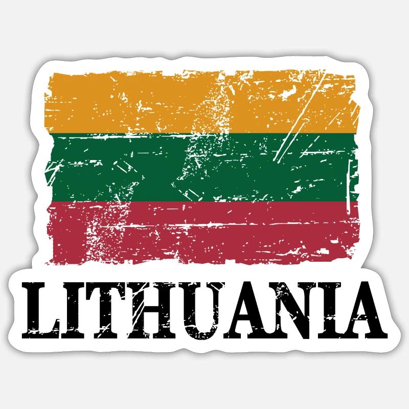 Lithuania flag - Lithuania flag Sticker size S (10 x 10 cm)