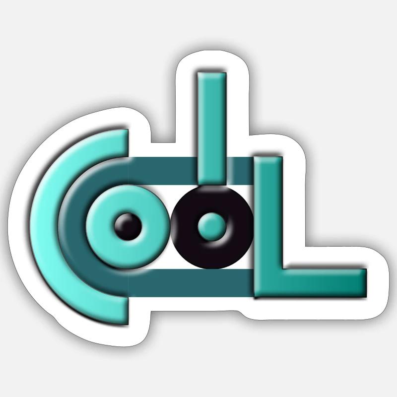 Logo 3D Cool Point d’exclamation Typo Sticker taille S (10 x 10 cm)