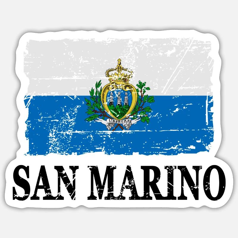 Drapeau Saint-Marin Sticker taille S (10 x 10 cm)