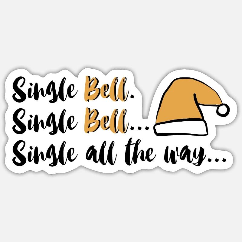 Single Bell - Sticker Größe S (10 x 10 cm) - Mattweiß