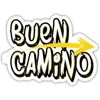 Buen Camino Way of St. James Pilgrims - Sticker size S (10 x 10 cm) - white matte - Front