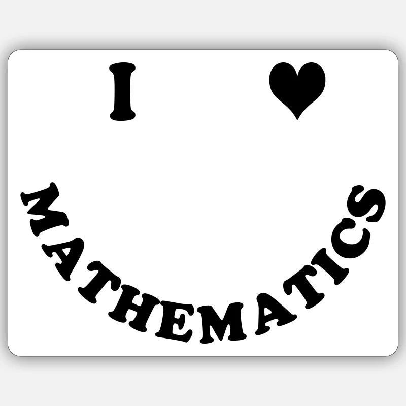 mathematics - Sticker size S (10 x 10 cm) - white matte