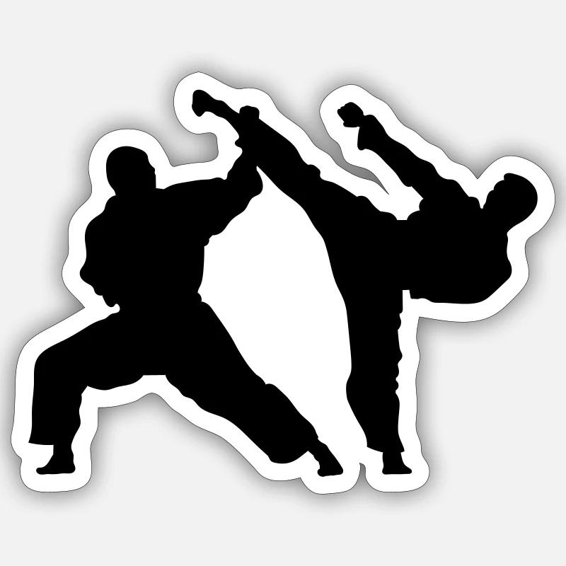 Karate - Sticker Größe S (10 x 10 cm) - Mattweiß