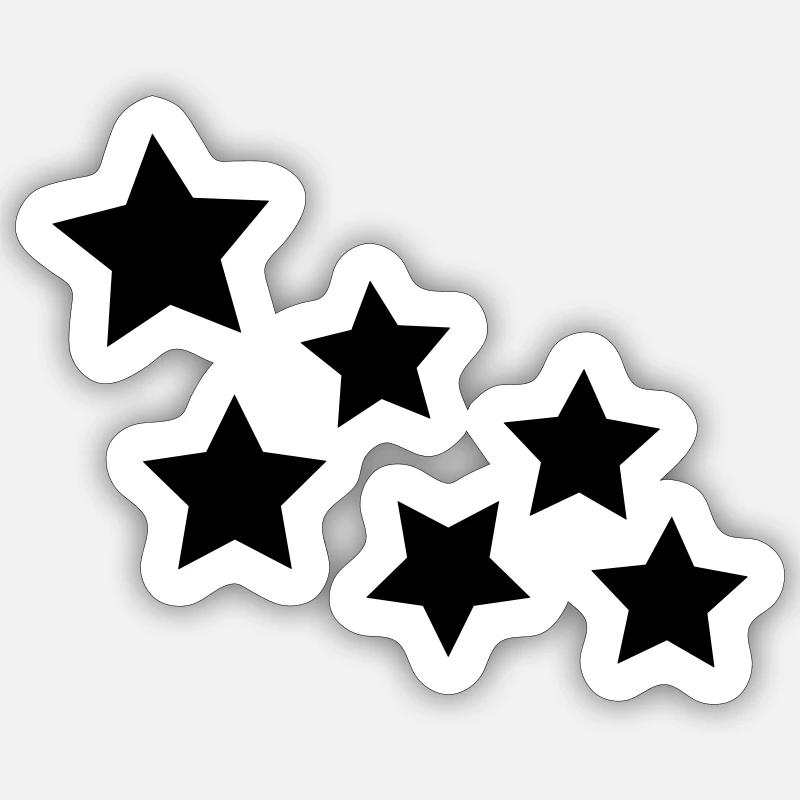 star - Sticker size S (10 x 10 cm) - white matte