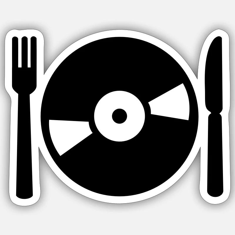 Vinyl Schallplatte Sticker Größe S (10 x 10 cm)