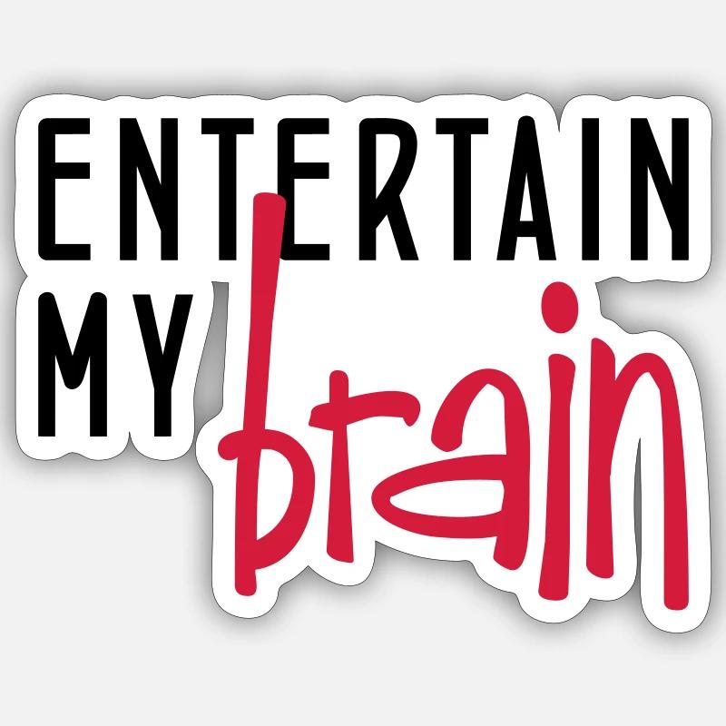divertir mon cerveau Sticker taille S (10 x 10 cm)