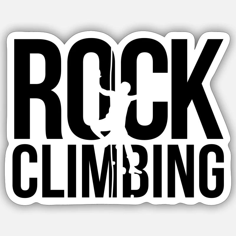 de l'escalade alpinisme - Sticker taille S (10 x 10 cm) - blanc mat