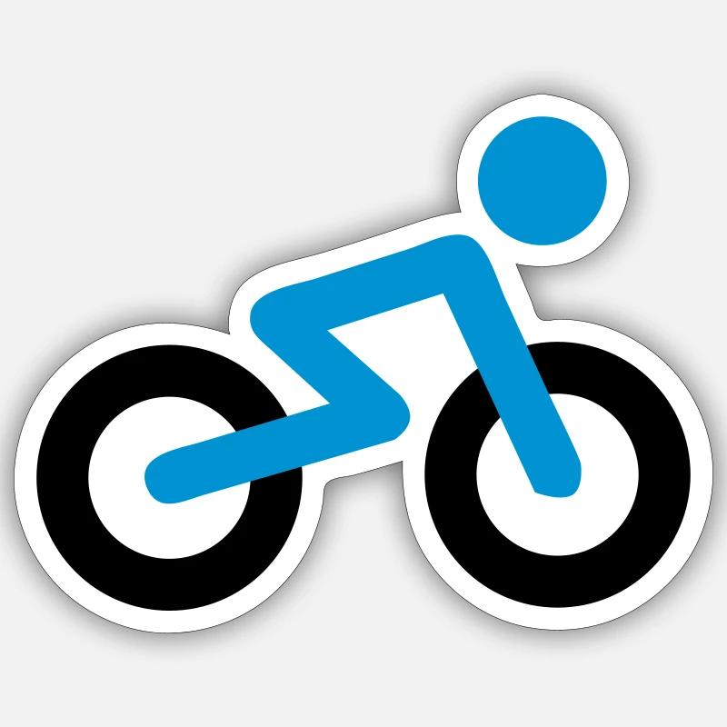 Bicycle - Sticker size S (10 x 10 cm) - white matte