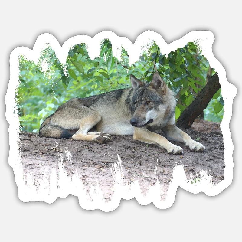 Grey Wolf Sticker size S (10 x 10 cm)