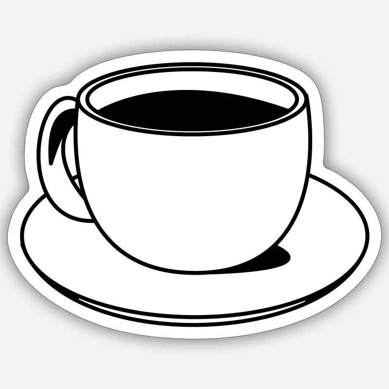 tasse - Sticker size S (10 x 10 cm) - white matte