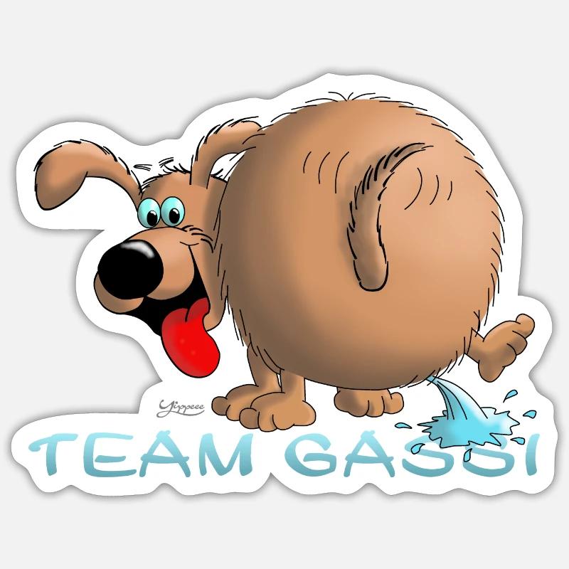 Team Gassi - Sticker size S (10 x 10 cm) - white matte