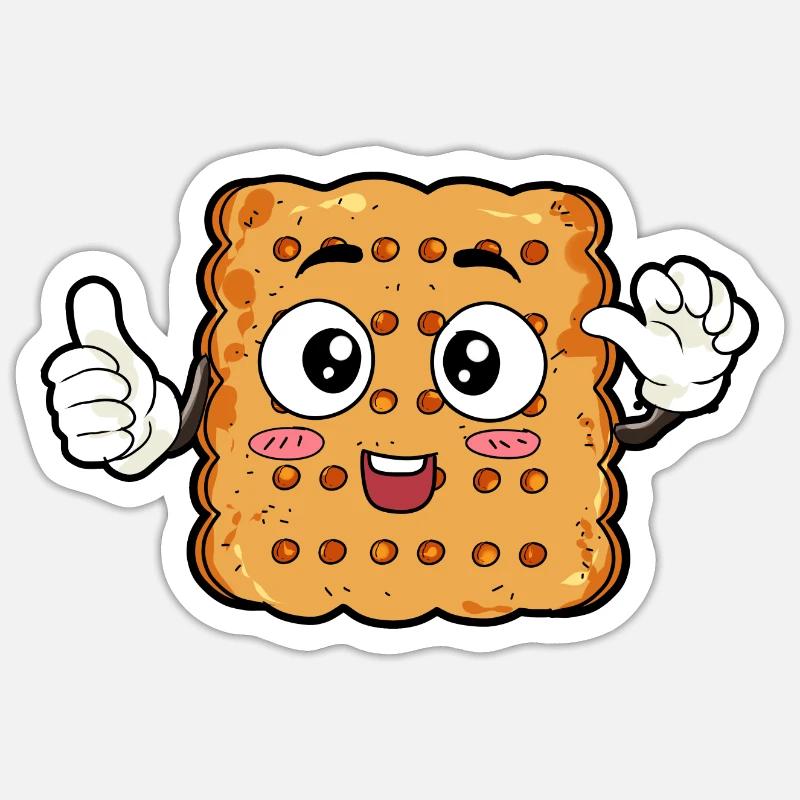 Biscuits Repas gourmand cadeau - Sticker taille S (10 x 10 cm) - blanc mat