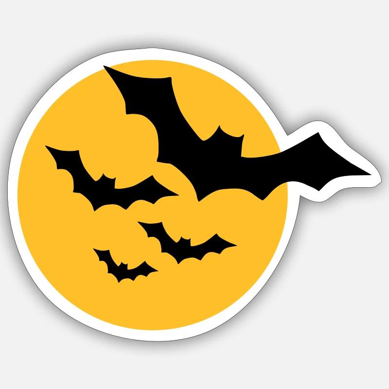 Fledermäuse - Sticker Größe S (10 x 10 cm) - Mattweiß