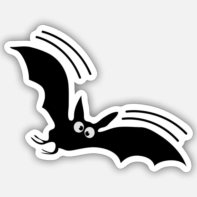 fledermaus - Sticker Größe S (10 x 10 cm) - Mattweiß